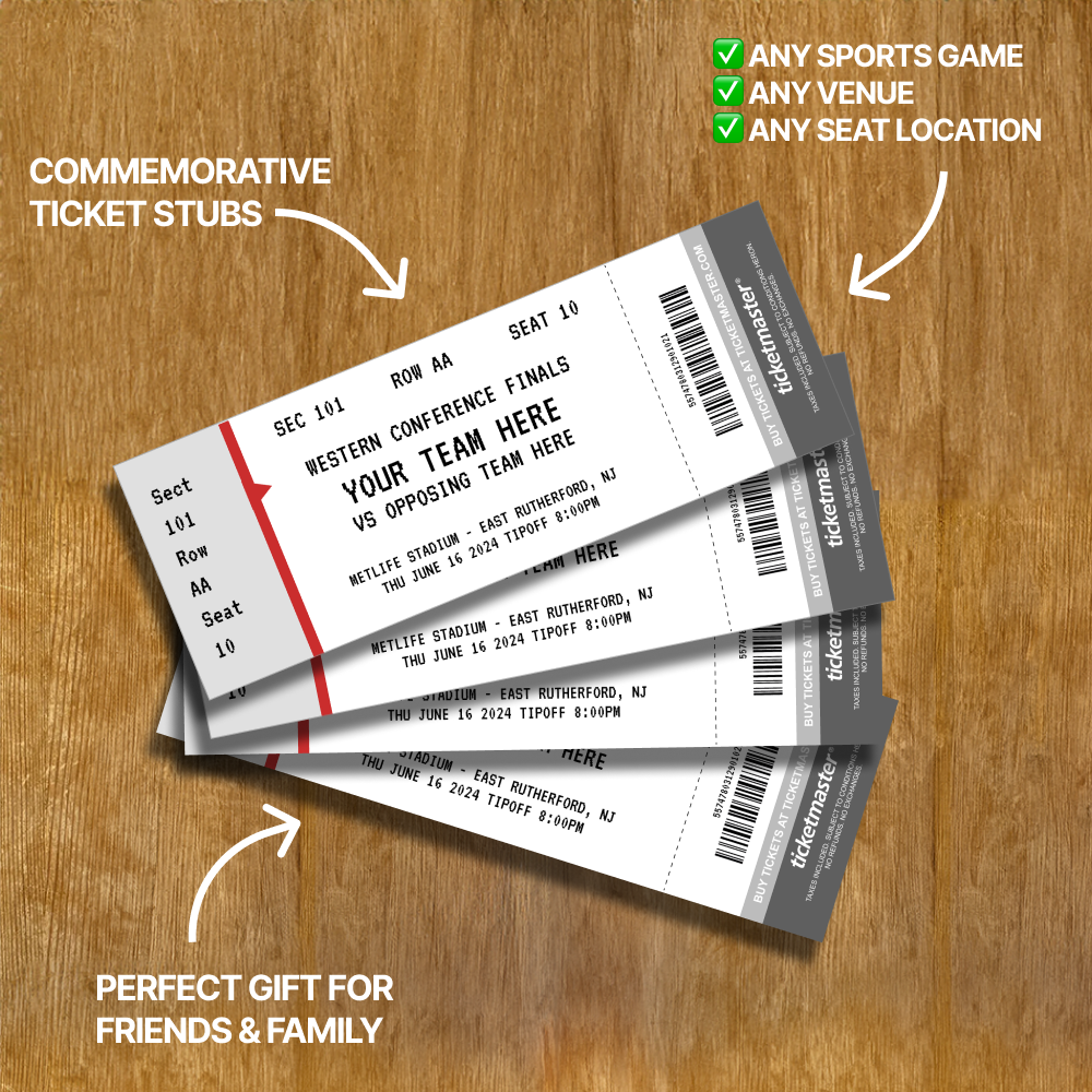 Personalized Sports Ticket Stub