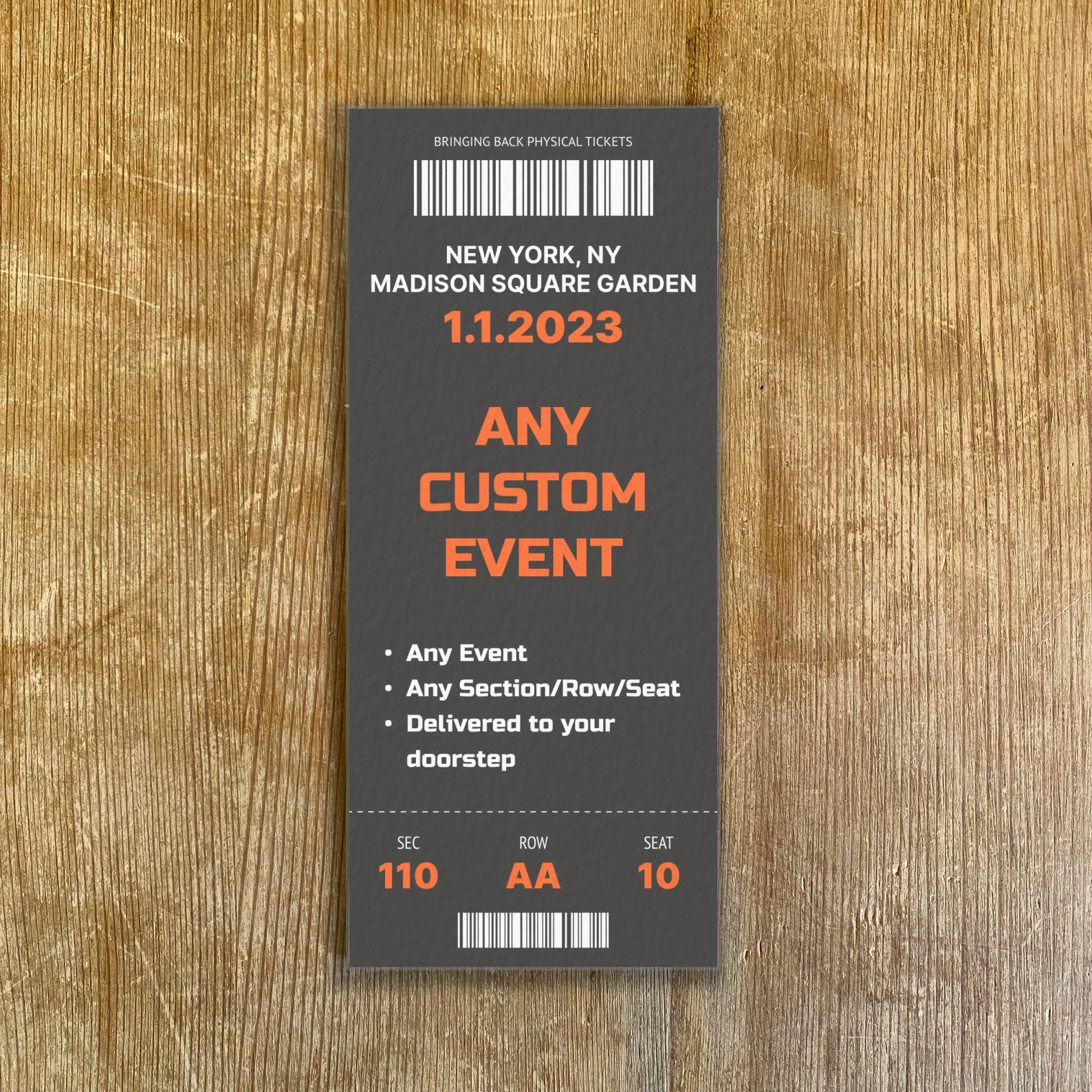 Any Custom Ticket Stub